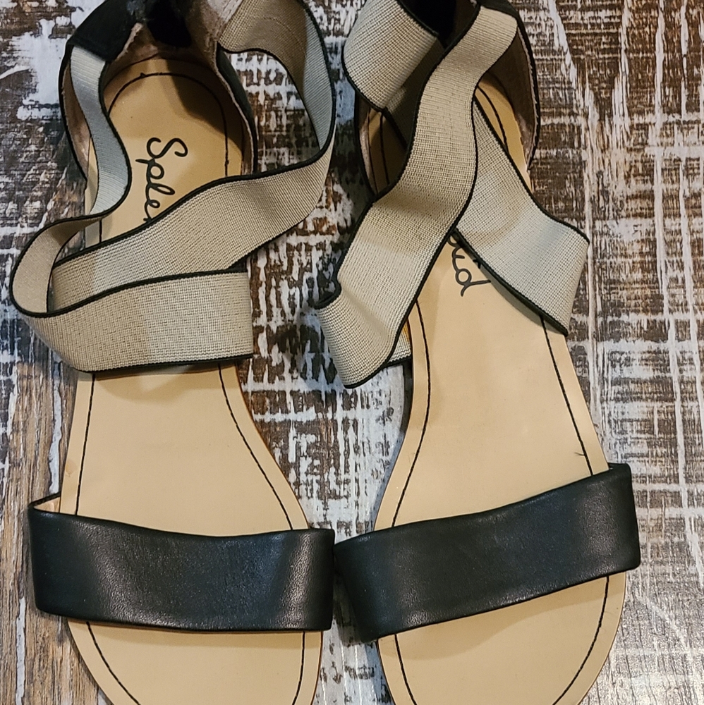 Splendid black and tan sandals size 7